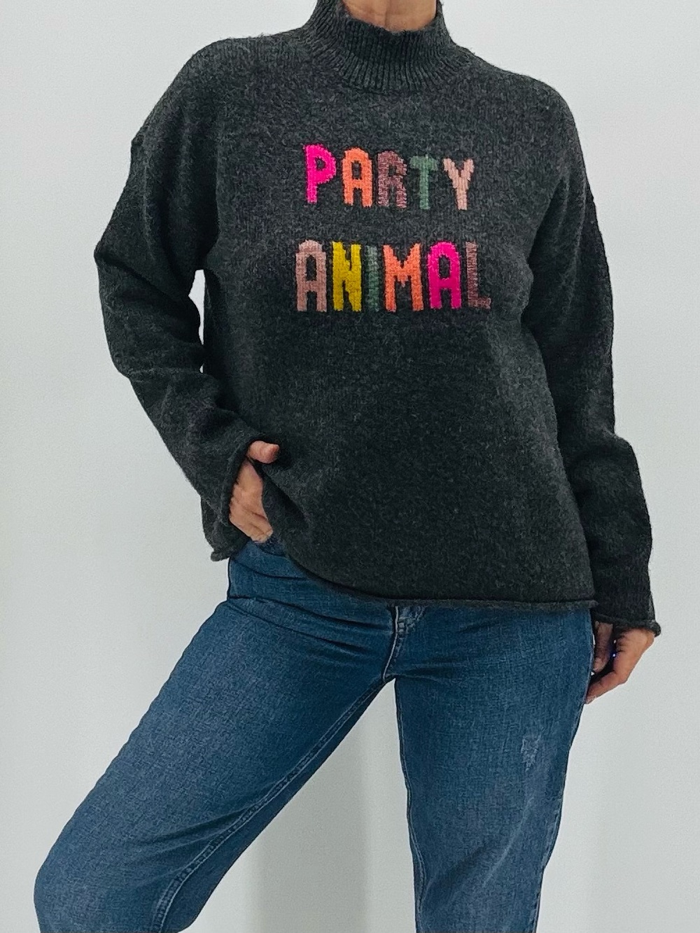 Lou & Grey Cozy Plush Party Animal Mock Neck Loungewear Sweater